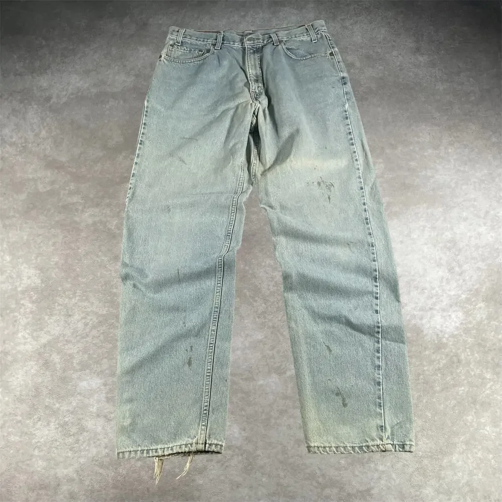90’s Levi’s 550 Relaxed Fit Paint Wash Jeans Men’s 34x32